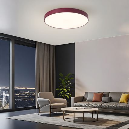 Brilagi - Dimbar LED-taklampa POOL LED/60W/230V 3000-6000K Ø 60 cm bordeaux + fjärrkontroll