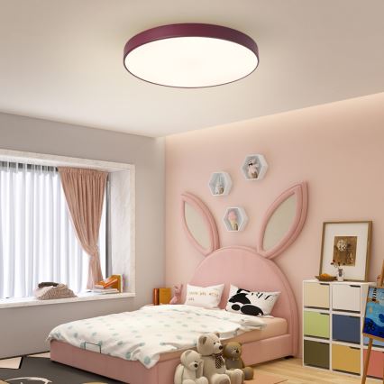 Brilagi - Dimbar LED-taklampa POOL LED/60W/230V 3000-6000K Ø 60 cm bordeaux + fjärrkontroll
