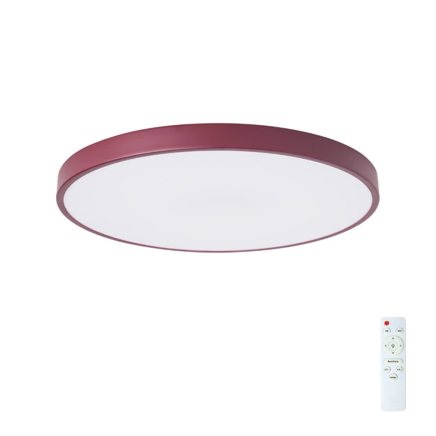 Brilagi - Dimbar LED-taklampa POOL LED/60W/230V 3000-6000K Ø 60 cm bordeaux + fjärrkontroll