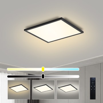Brilagi - LED Dimbar takarmatur SLIMFRAME LED/25W/230V 30x30 cm 3000-6000K svart + fjärrkontroll
