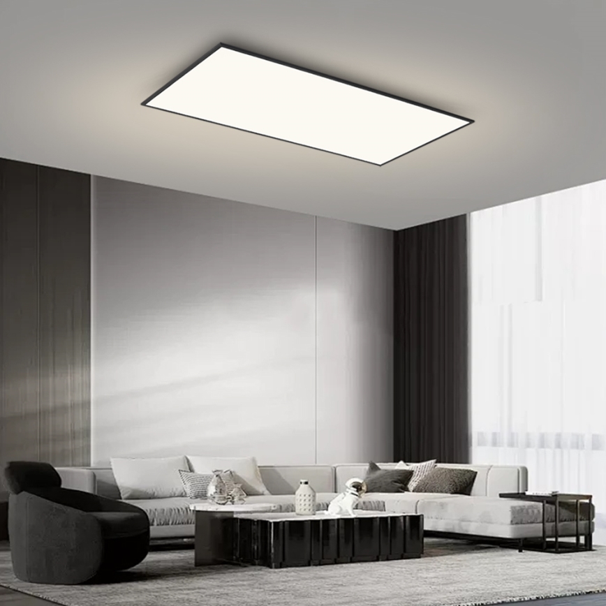 Brilagi - LED Dimmbar takarmatur SLIMFRAME LED/80W/230V 120x60 cm 3000-6000K svart + fjärrkontroll