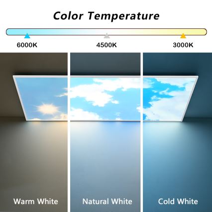 BRILAGI - Dimbart LED-takarmatur SLIMFRAME SKY LED/80W/230V 120x60 cm 3000-6000K silver/blå + fjärrkontroll