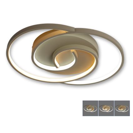 BRILAGI - LED dimbar taklampa VELO LED/70W/230V 3000-6500K 38x47,8 cm beige + med fjärrkontroll
