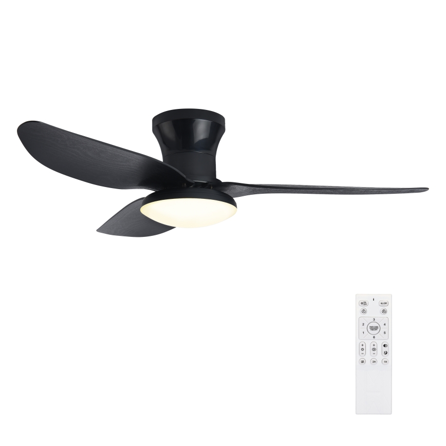 Brilagi - LED dimbar takfläkt LED/30W/230V 3000-6500K svart + fjärrkontroll