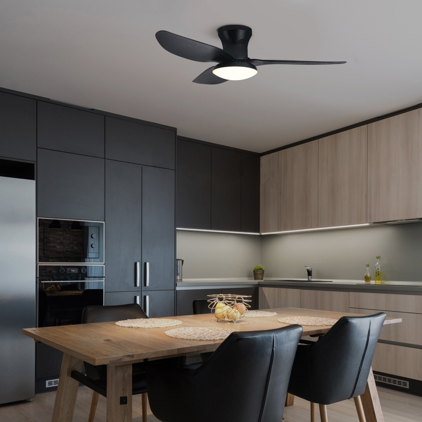 Brilagi - LED dimbar takfläkt LED/30W/230V 3000-6500K svart + fjärrkontroll