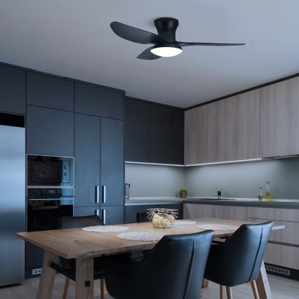 Brilagi - LED dimbar takfläkt LED/30W/230V 3000-6500K svart + fjärrkontroll