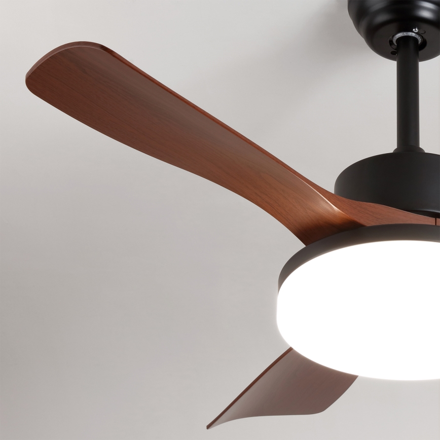 Brilagi - Dimmbar LED-takfläkt LED/34W/230V 3000–6500K Ø 106 cm svart/brun + fjärrkontroll