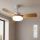 Brilagi - LED dimbar takfläkt LED/34W/230V 3000-6500K Ø 106 cm vit/brun + fjärrkontroll