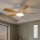 Brilagi - LED-dimbar takfläkt LED/34W/230V 3000-6500K Ø 132 cm vit/brun + fjärrkontroll