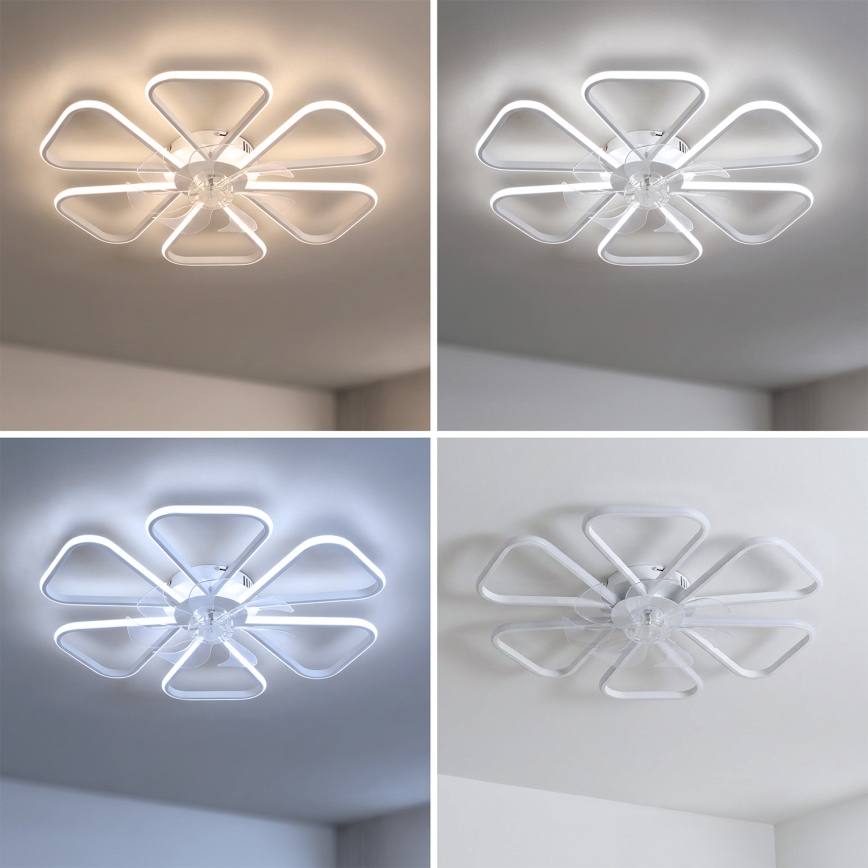 Brilagi - LED dimbar takfläkt LED/38W/230V 3000-6500K Ø 76 cm vit + fjärrkontroll