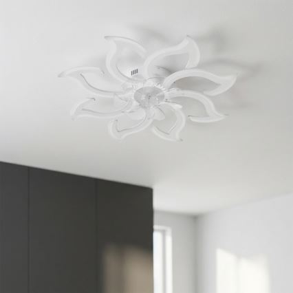 Brilagi - Dimbar LED-takfläkt LED/44W/230V Ø 90 cm vit + fjärrkontroll
