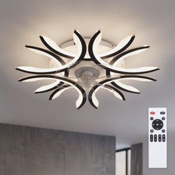 Brilagi - LED-dimbar takfläkt LED/70W/230V Ø 76 cm svart + fjärrkontroll