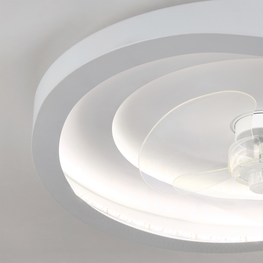 Brilagi - Dimbart LED-takfläkt 80W 230V 3000-6500K Ø 50 cm vit + fjärrkontroll
