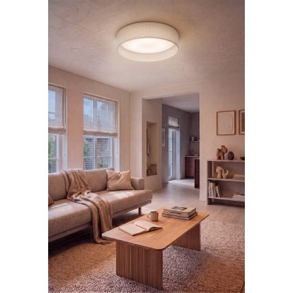 BRILAGI - LED dimbar taklampa VELVET SMARTIX STARS LED/36W/230V 3000–6000K Ø 55 cm krämfärgad Wi‑Fi Tuya Beacon + fjärrkontroll