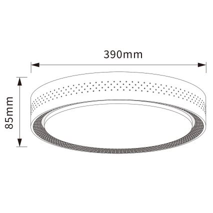 BRILAGI - Dimbar LED-taklampa COCI LED/48W/230V 3000-6500K Ø 39 cm trädekor/svart + fjärrkontroll