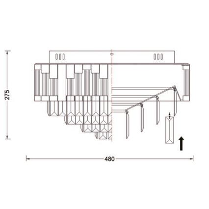 Brilagi - dimbar LED-taklampa CROWN LED/41W/230V 3000-6000K Ø 48 cm guldfärgad + fjärrkontroll