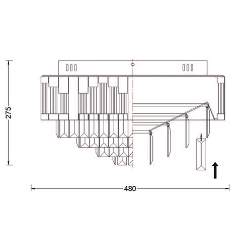 Brilagi - dimbar LED-taklampa CROWN LED/41W/230V 3000-6000K Ø 48 cm guldfärgad + fjärrkontroll
