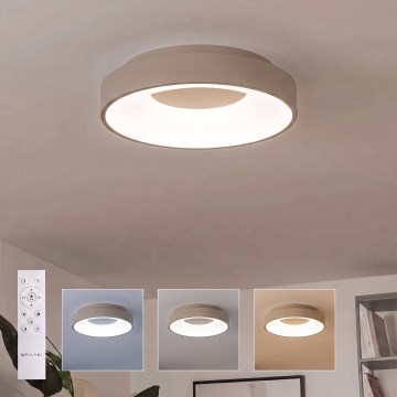 BRILAGI - LED Dimbar taklampa FALCON II LED/67W/230V 3000-6500K Ø 40 cm vit/beige + fjärrkontroll
