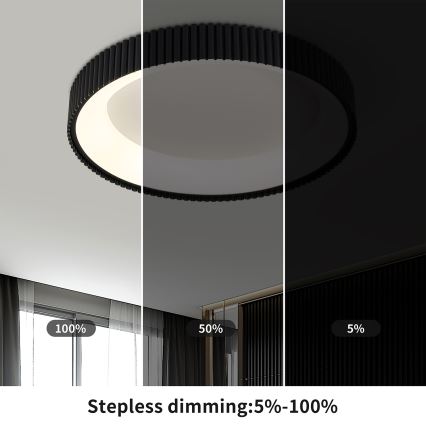 Brilagi - Dimbar LED-taklampa FALCON MODERN LED/54W/230V 3000-6500K diam. 60 cm svart + fjärrkontroll