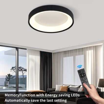 Brilagi - Dimbar LED-taklampa FALCON MODERN LED/54W/230V 3000-6500K diam. 60 cm svart + fjärrkontroll