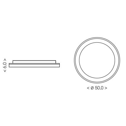 BRILAGI - Dimbart takarmatur FALCON SLIM LED/42W/230V 3000-6500K Ø 50 cm beige + fjärrkontroll