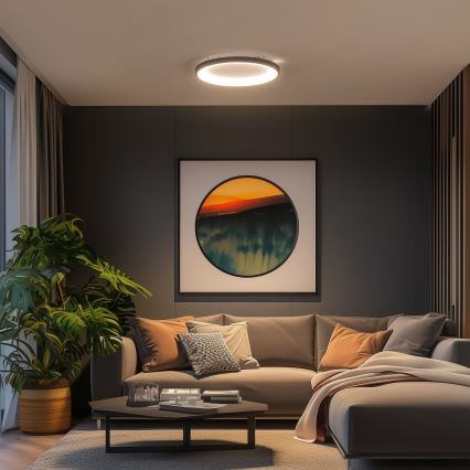 Brilagi - LED dimbar taklampa FALCON SLIM LED/42W/230V 3000-6500K Ø 50 cm svart + fjärrkontroll