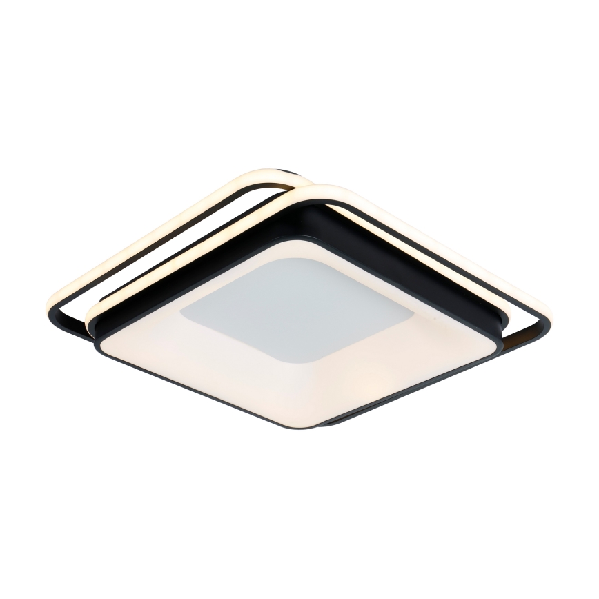 Brilagi - dimbar LED-taklampa FLARE LED/102W/230V 3000-6000K 50x50 cm svart + fjärrkontroll