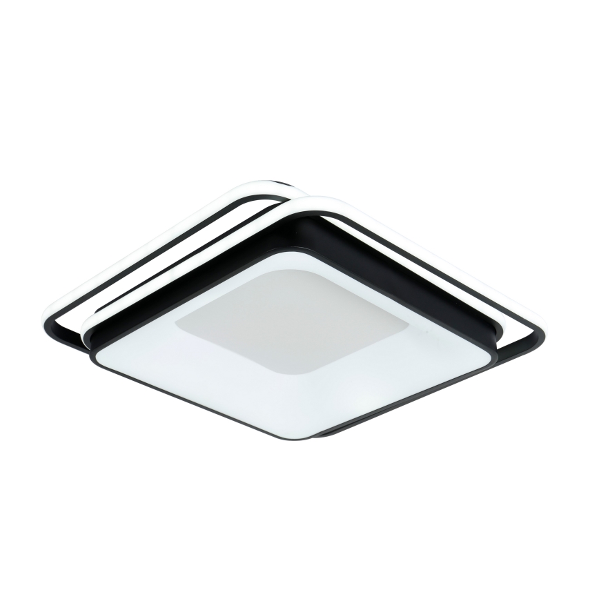 Brilagi - dimbar LED-taklampa FLARE LED/102W/230V 3000-6000K 50x50 cm svart + fjärrkontroll