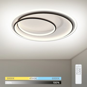 Brilagi - LED dimbar taklampa FLARE LED/38W/230V 3000-6000K Ø 48 cm svart/vit + fjärrkontroll