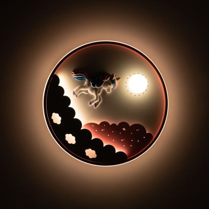 Brilagi - Dimbbar LED-taklampa för barnrum UNICORN LED/68W/230V 3000–6000K Ø 49 cm + fjärrkontroll