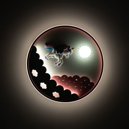 Brilagi - Dimbbar LED-taklampa för barnrum UNICORN LED/68W/230V 3000–6000K Ø 49 cm + fjärrkontroll