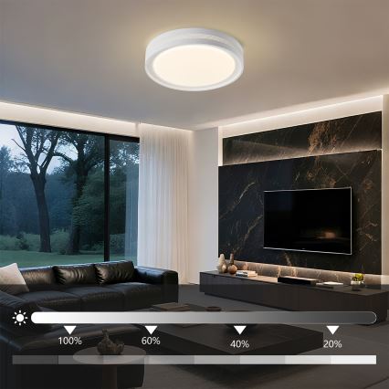 Brilagi - Dimmbar LED-taklampa KREON LED/54W/230V 3000-6000K svart Ø 38 cm + fjärrkontroll