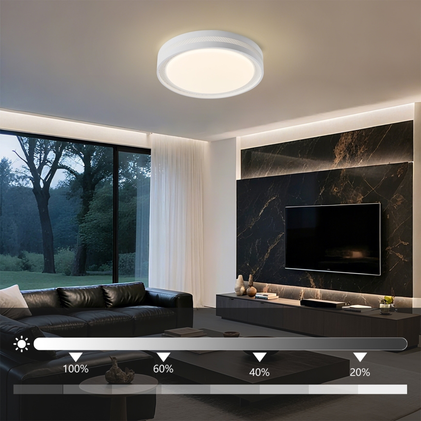Brilagi - Dimmbar LED-taklampa KREON LED/54W/230V 3000-6000K svart Ø 38 cm + fjärrkontroll