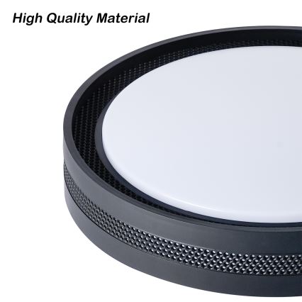 Brilagi - dimbar LED-takarmatur KREON LED/54W/230V 3000-6000K svart Ø 38 cm + fjärrkontroll