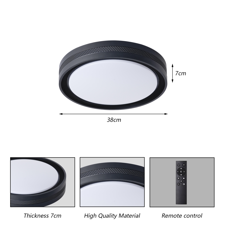 Brilagi - KREON LED dimbar taklampa 54W/230V 3000-6000K vit, Ø 38 cm + fjärrkontroll