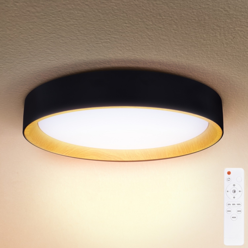 Brilagi - LED Dimbar taklampa LARIOS LED/60W/230V 3000-6500K ø 49 cm svart + fjärrkontroll