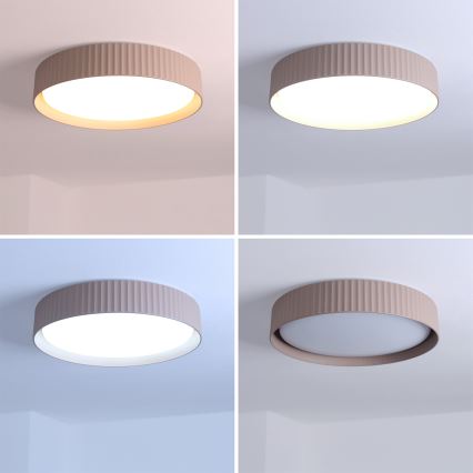 Brilagi - Dimbar LED-taklampa LUCIA LED/48W/230V 3000-6500K Ø 41 cm brun + fjärrkontroll
