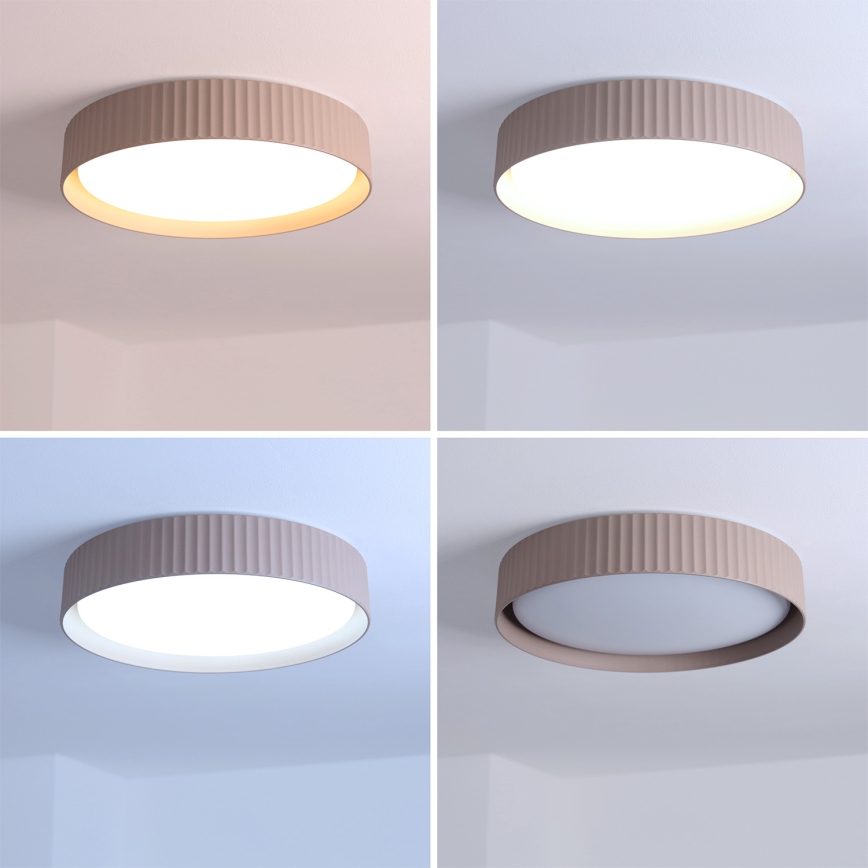 Brilagi - Dimbar LED-taklampa LUCIA LED/48W/230V 3000-6500K Ø 41 cm brun + fjärrkontroll