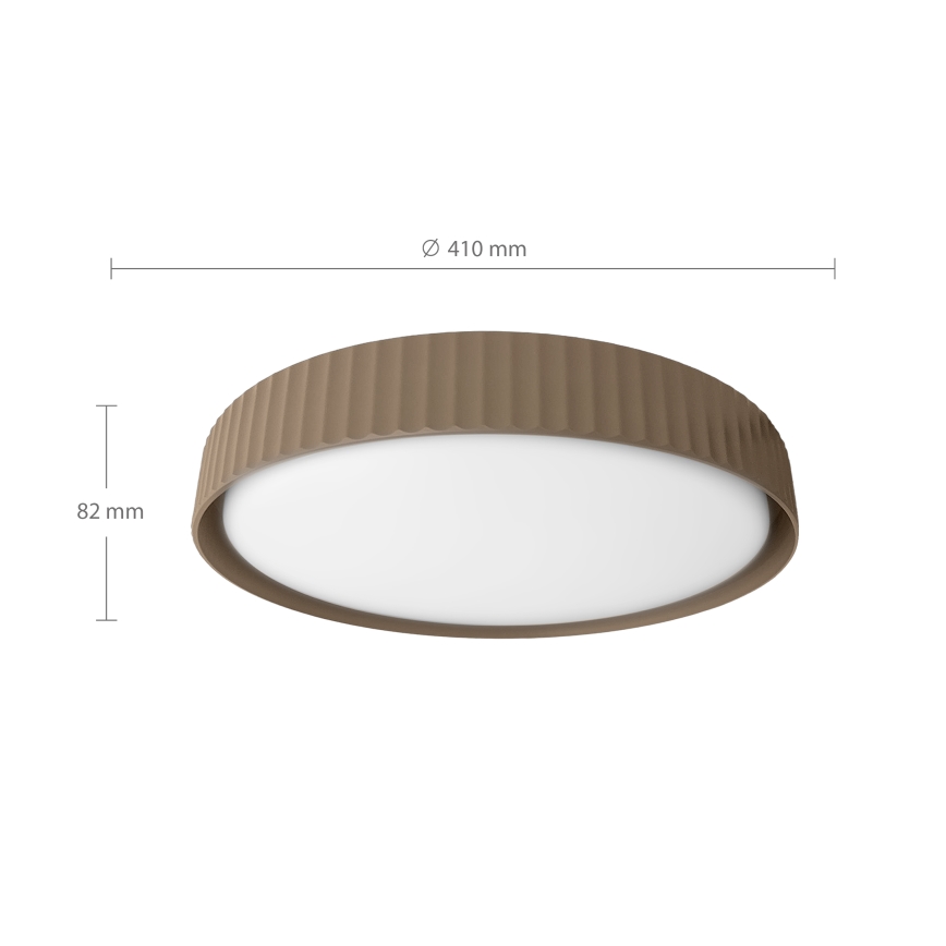 Brilagi - Dimbar LED-taklampa LUCIA LED/48W/230V 3000-6500K Ø 41 cm brun + fjärrkontroll