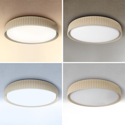 Brilagi - Dimbart LED-takarmatur LUCIA LED/60W/230V 3000-6500K Ø 59 cm beige + fjärrkontroll