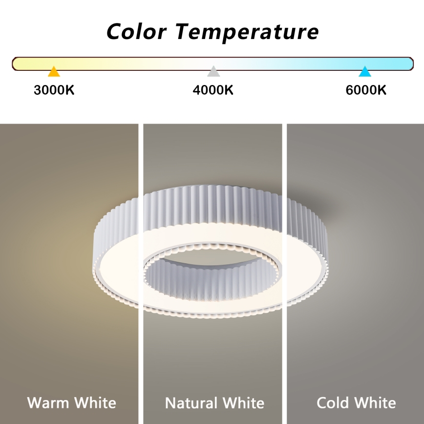 Brilagi - Dimbar LED-taklampa LUMIX LED/48W/230V 3000-6000K vit Ø 50 cm + fjärrkontroll
