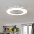 Brilagi - LED dimbar taklampa med fläkt AURA LED/38W/230V 3000-6000K vit + fjärrkontroll
