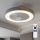 Brilagi - LED dimbar taklampa med fläkt LED/38W/230V 3000-6500K 3000-6500K Ø 50 cm grå/ek + fjärrkontroll