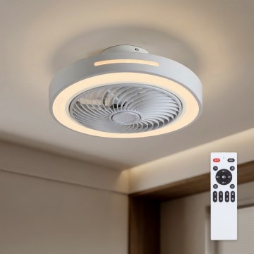 Brilagi - LED dimbar taklampa med fläkt LED/38W/230V 3000-6500K Ø 46 cm vit + fjärrkontroll