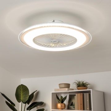 Brilagi - LED dimbar taklampa med fläkt RONDA LED/48W/230V 3000-6000K vit + fjärrkontroll