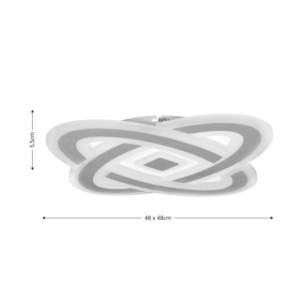 Brilagi - LED Dimbar taklampa MODERN LED/90W/230V 2700-6500K 48x48 cm+ fjärrkontroll