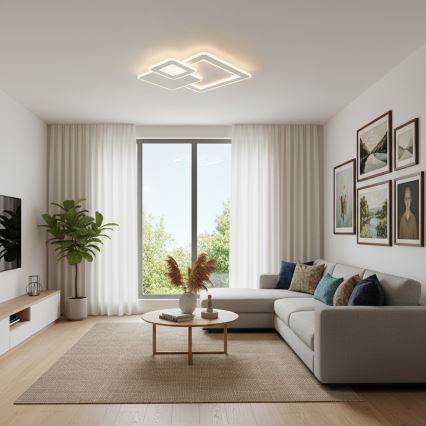 Brilagi - LED Dimbar taklampa MODERN LED/93W/230V 2700-6500K 48,5x48,5 cm + fjärrkontroll