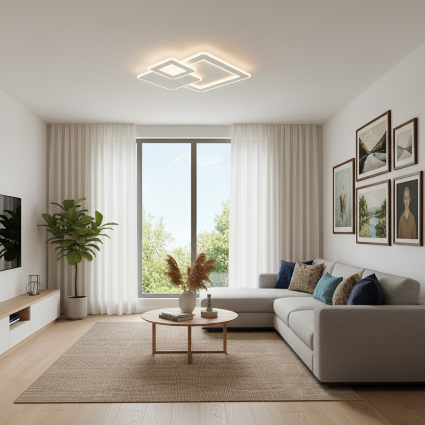 Brilagi - LED Dimbar taklampa MODERN LED/93W/230V 2700-6500K 48,5x48,5 cm + fjärrkontroll