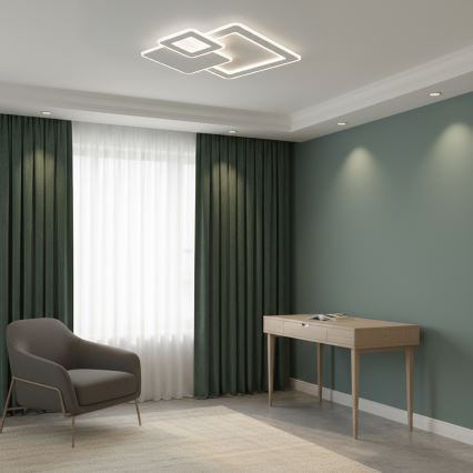 Brilagi - LED Dimbar taklampa MODERN LED/93W/230V 2700-6500K 48,5x48,5 cm + fjärrkontroll