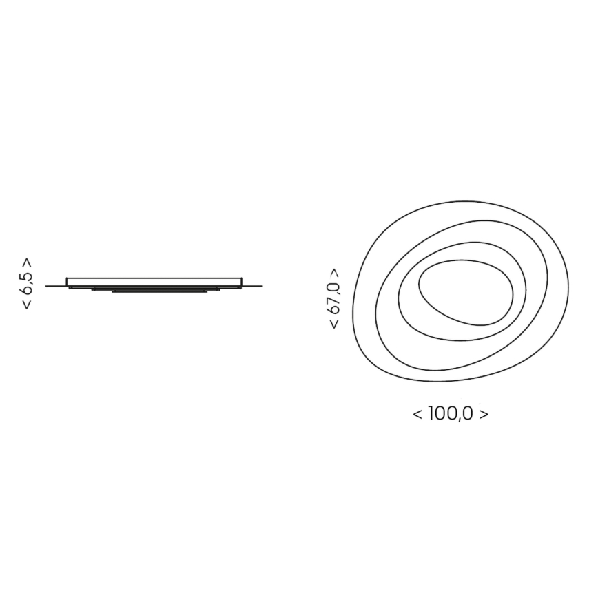 BRILAGI - LED Dimmbar takarmatur MODERN MAXI LED/105W/230V 3000-6000K 83,5x100 cm + fjärrkontroll